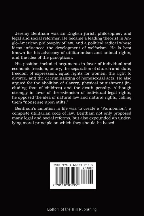 Produktbild: An Introduction to the Principles of Morals and Legislation