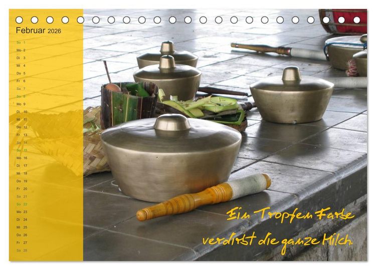 Produktbild: Bali und Java ~ mit indonesischen Weisheiten (Tischkalender 2026 DIN A5 quer), CALVENDO Monatskalender
