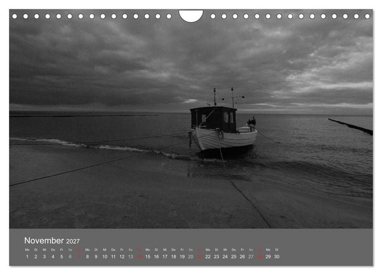 Produktbild: Ostsee - von schwarz bis wei&szlig; (Wandkalender 2027 DIN A4 quer), CALVENDO Monatskalender