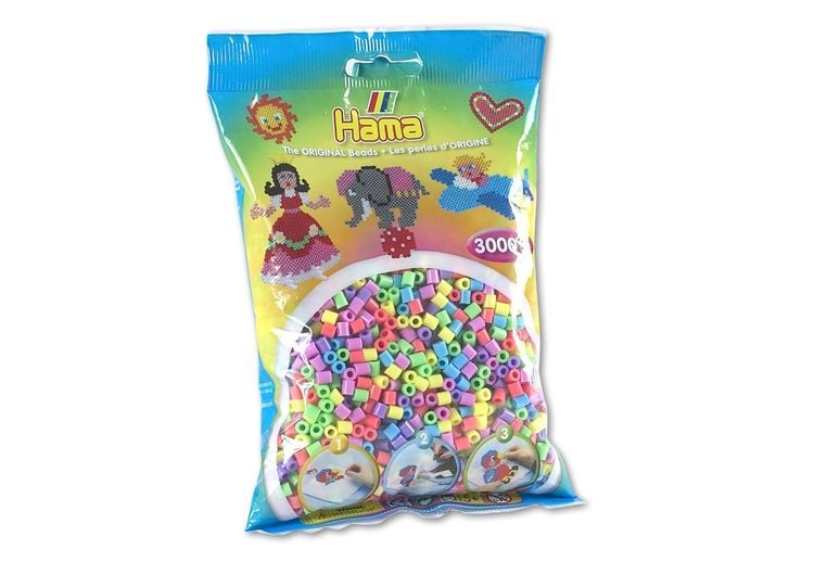 Hama Perlen pastell, pastellfarben, 3000 Stück