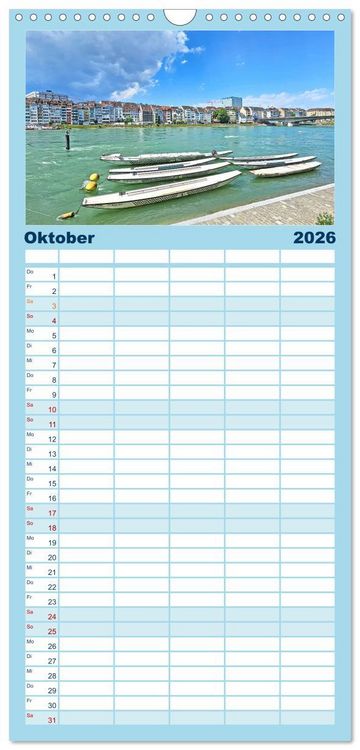 Produktbild: Familienplaner 2026 - Rechts und links des Rheins. Mit dem Wohnmobil unterwegs. mit 5 Spalten (Wandkalender, 21 x 45 cm) CALVENDO