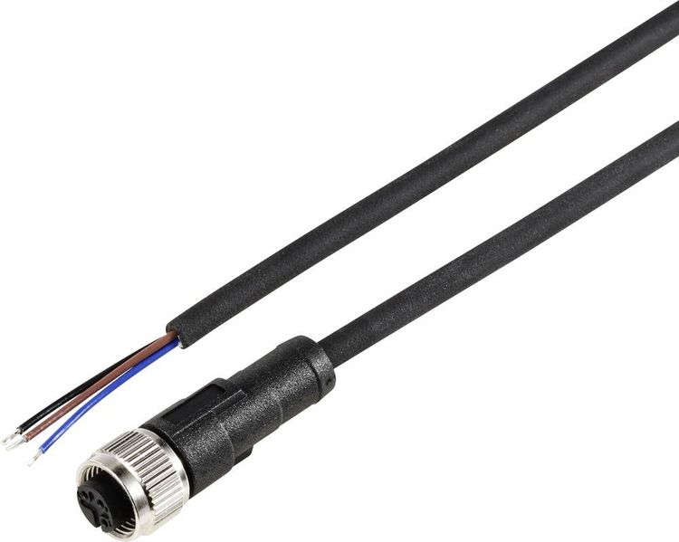 Produktbild: TRU COMPONENTS TC-12833016 Sensor-/Aktor-Anschlussleitung M12 Kupplung, gerade 10 m Polzahl Sensoren: 3 1 St.