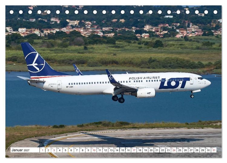 Produktbild: Flugzeuge auf Korfu (Tischkalender 2027 DIN A5 quer), CALVENDO Monatskalender