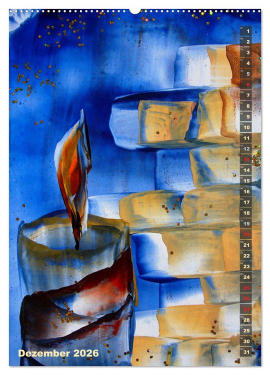 Produktbild: Encaustic-Malerei Kunstkalender 2026 (hochwertiger Premium Wandkalender 2026 DIN A2 hoch), Kunstdruck in Hochglanz