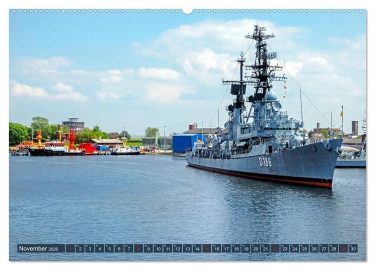 Produktbild: Wilhelmshaven, maritime Bilderreise (hochwertiger Premium Wandkalender 2026 DIN A2 quer), Kunstdruck in Hochglanz