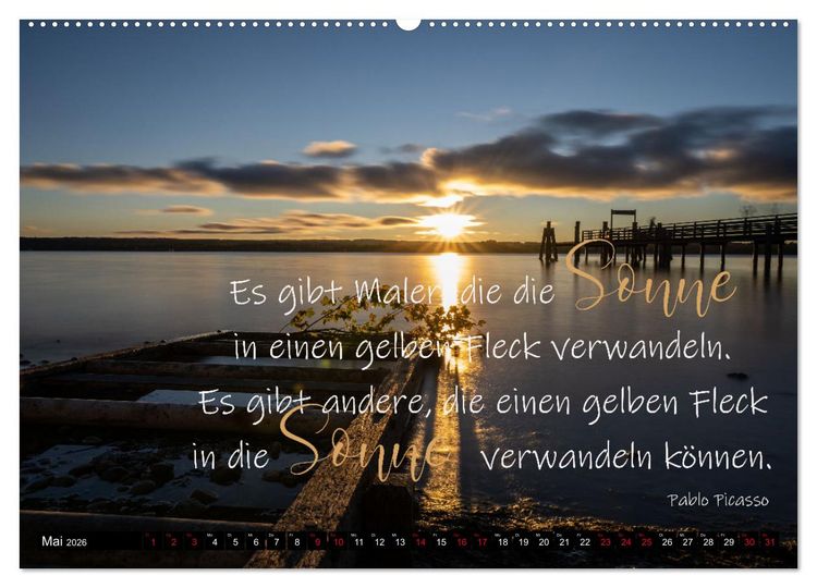 Produktbild: Bilder und Texte f&uuml;r die Seele (Wandkalender 2026 DIN A2 quer), CALVENDO Monatskalender