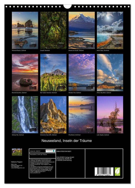 Produktbild: Neuseeland, Inseln der Tr&auml;ume (Wandkalender 2026 DIN A3 hoch), CALVENDO Monatskalender