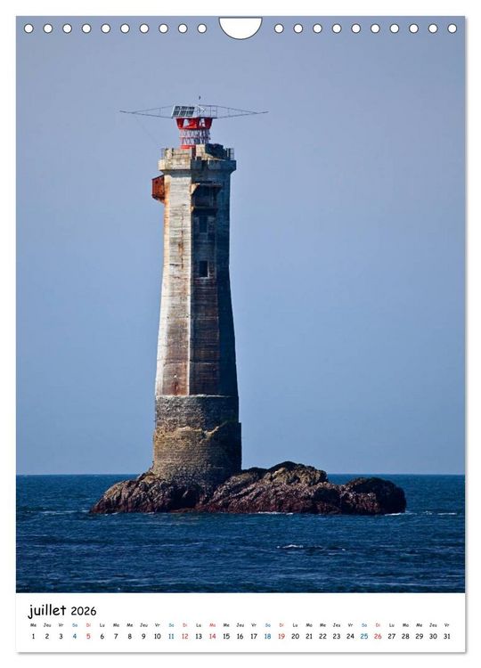 Produktbild: Phares Bretons (Calendrier mural 2026 DIN A4 horizontal), CALVENDO calendrier mensuel