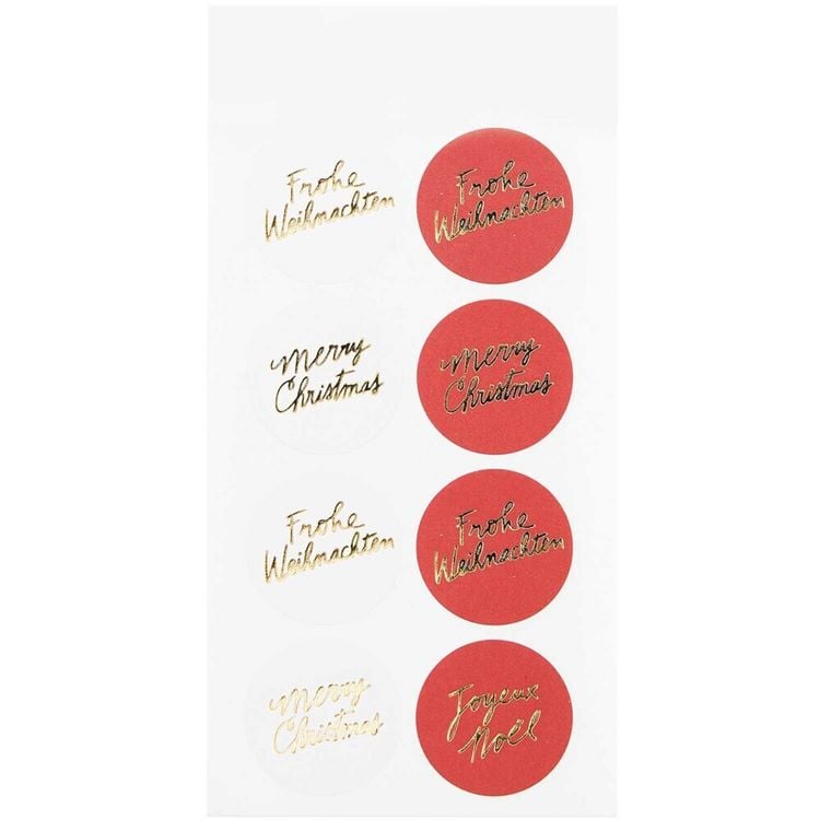 Produktbild: Papiersticker Merry Christmas, MIX, 3 B&ouml;gen