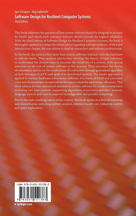 Produktbild: Software Design for Resilient Computer Systems