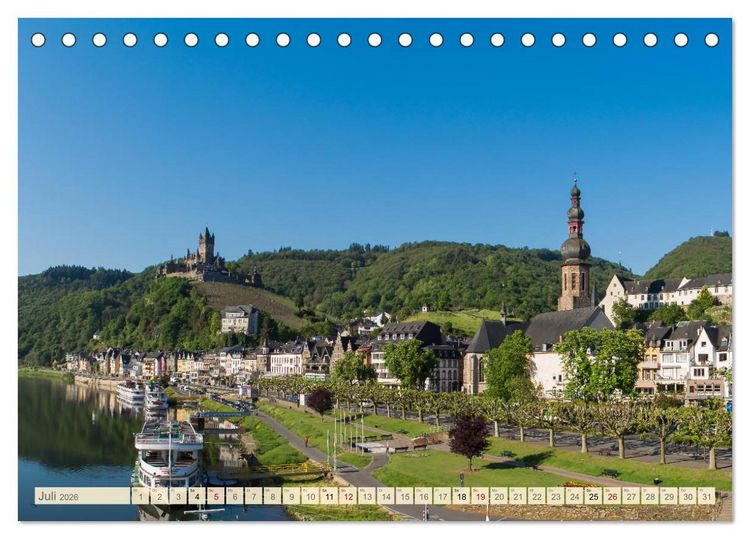 Produktbild: Die Mosel von Metz bis Koblenz (Tischkalender 2026 DIN A5 quer), CALVENDO Monatskalender
