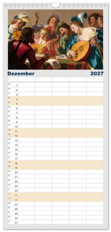 Produktbild: Familienplaner 2027 - Party Time - Das Fest in der Kunst mit 5 Spalten (Wandkalender, 21 x 45 cm) CALVENDO
