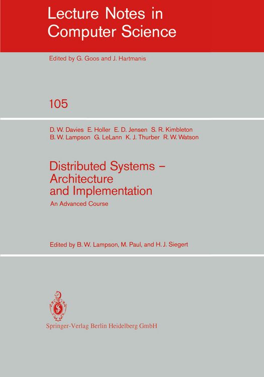 Produktbild: Distributed Systems - Architecture and Implementation