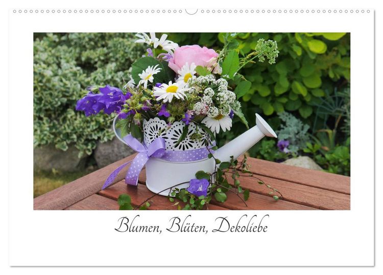 Produktbild: Blumen, Bl&uuml;ten, Dekoliebe (Wandkalender 2026 DIN A2 quer), CALVENDO Monatskalender