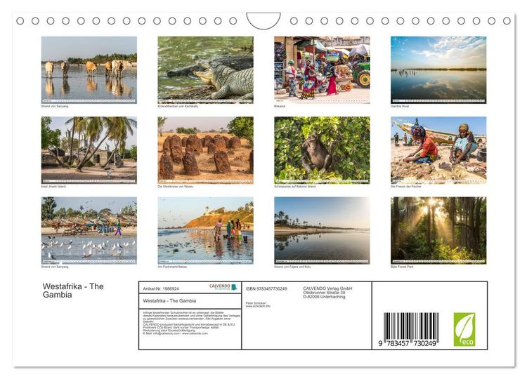 Produktbild: Westafrika - The Gambia (Wandkalender 2026 DIN A4 quer), CALVENDO Monatskalender