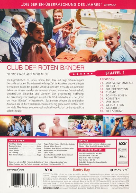 Produktbild: Club der roten Bänder - Staffel 1 [3 DVDs]
