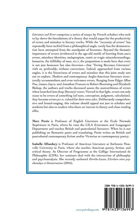 Produktbild: Literature and Error