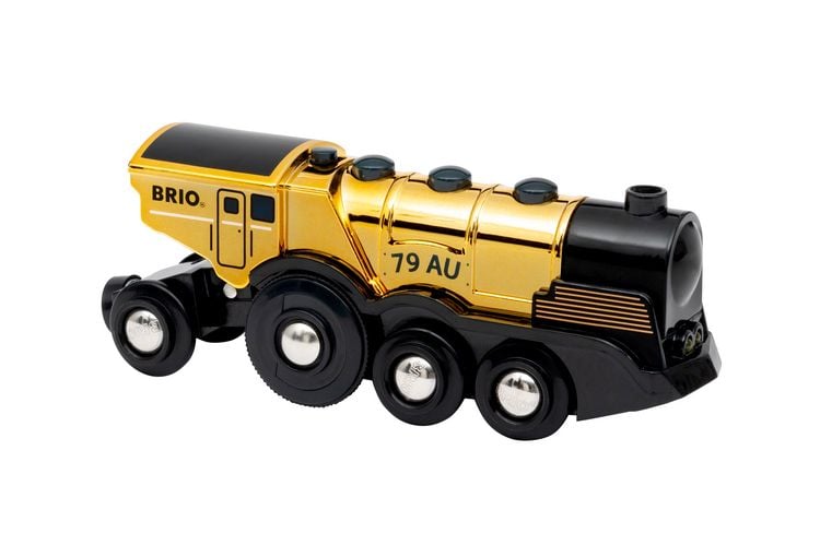 Produktbild: BRIO World - Goldene Batterielok mit Licht und Sound