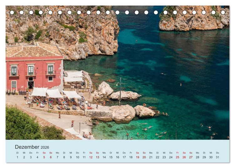 Produktbild: Sizilien &ndash; Die Insel, auf der es keinen Winter gibt (Tischkalender 2026 DIN A5 quer), CALVENDO Monatskalender