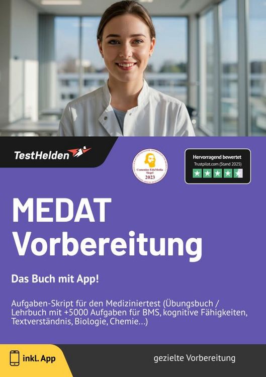 Produktbild: MEDAT Vorbereitung: Vorbereitung: Das Buch mit App! - Aufgaben-Skript f&uuml;r den Me