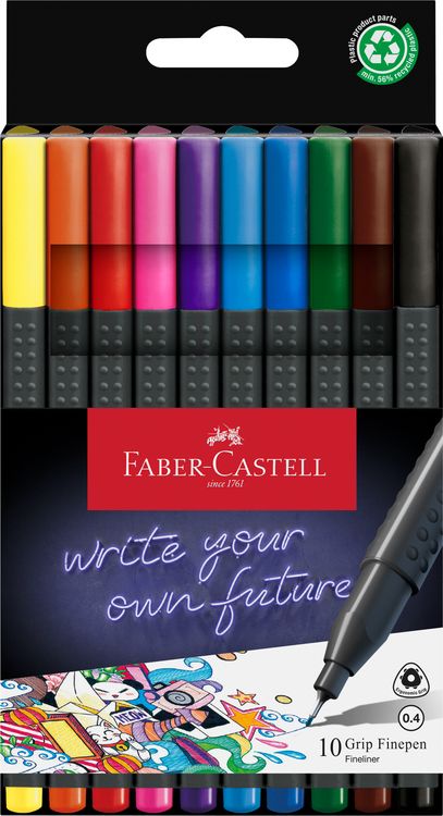 Produktbild: Faber-Castell Finepen Grip 0.4 10er Etui