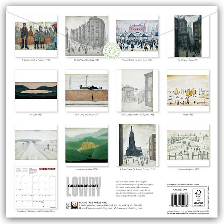 Produktbild: L. S. Lowry 2027 &ndash; Original Flame Tree Publishing-Kalender [Kalender]