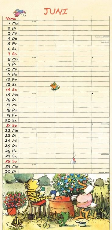 Produktbild: Janosch 2026 Familienplaner - Familien-Timer - Termin-Planer - Kinder-Kalender - Familien-Kalender - 22x45