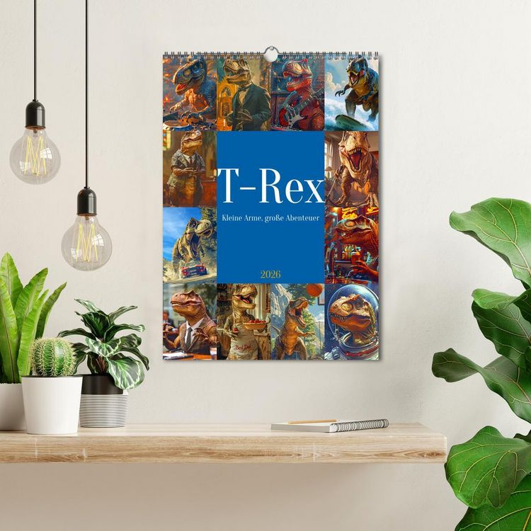 Produktbild: Tyrannosaurus Rex - Kleine Arme, gro&szlig;e Abenteuer (Wandkalender 2026 DIN A3 hoch), CALVENDO Monatskalender