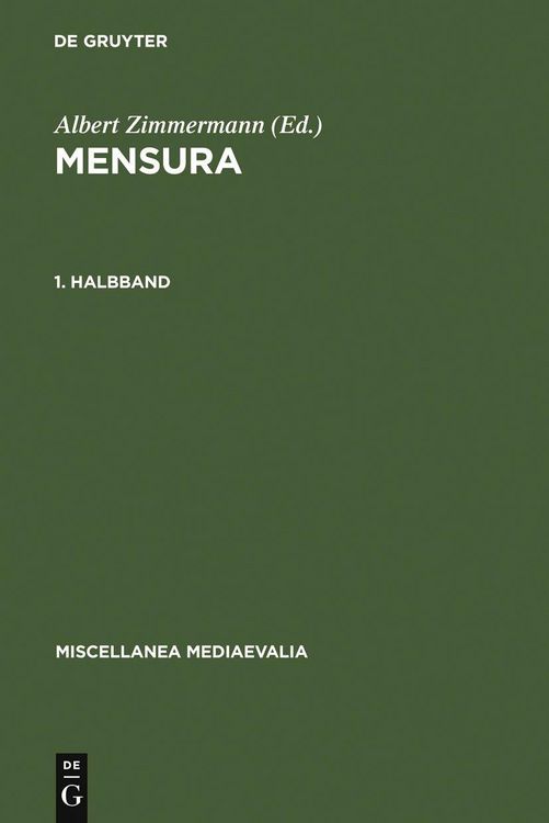 Produktbild: Mensura. 1. Halbbd