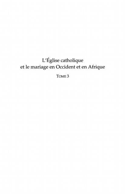 Produktbild: L'eglise catholique et le mariage en occident et en afrique