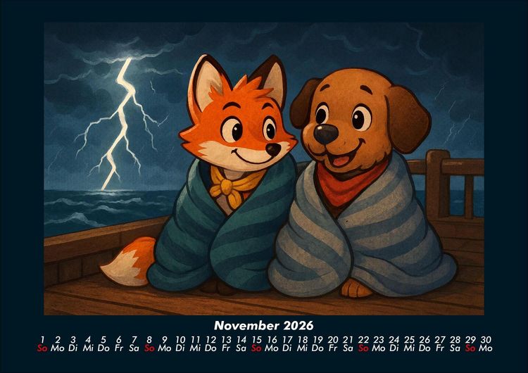 Produktbild: Finn & Wuff auf Kreuzfahrt 2026 Fotokalender DIN A4