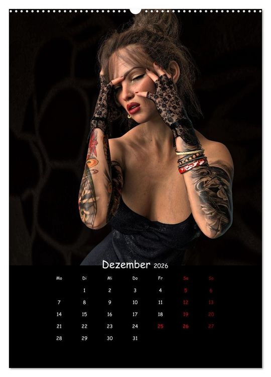 Produktbild: Portraits von t&auml;towierten Frauen (Wandkalender 2026 DIN A2 hoch), CALVENDO Monatskalender