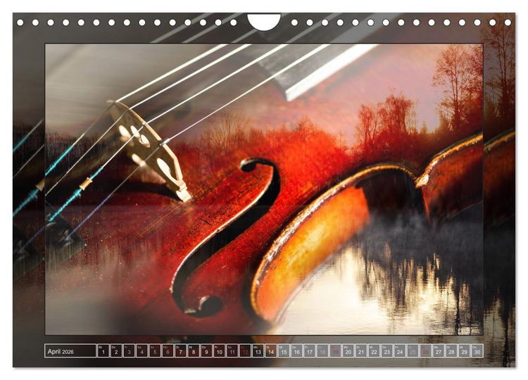 Produktbild: Instrumententr&auml;ume - Die Geige (Wandkalender 2026 DIN A4 quer), CALVENDO Monatskalender