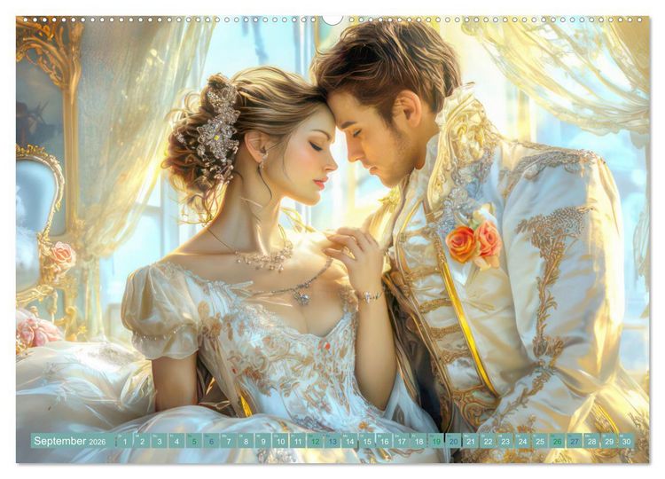 Produktbild: Zarte anmutige Romanzen (hochwertiger Premium Wandkalender 2026 DIN A2 quer), Kunstdruck in Hochglanz