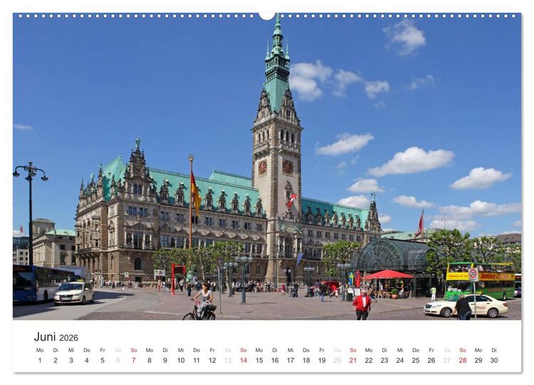 Produktbild: Hamburg (Wandkalender 2026 DIN A2 quer), CALVENDO Monatskalender