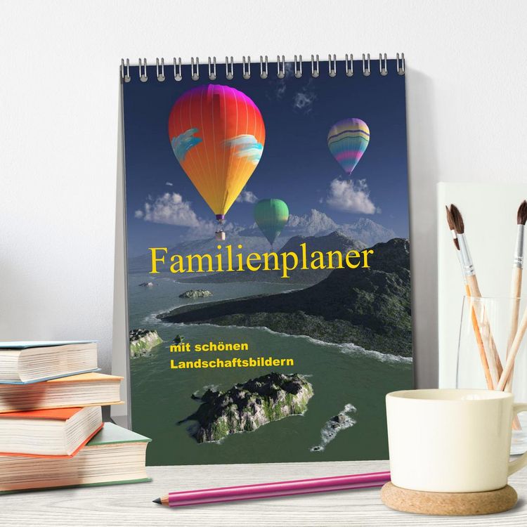 Produktbild: Familienplaner mit sch&ouml;nen Landschaftsbildern (Tischkalender 2026 DIN A5 hoch), CALVENDO Monatskalender