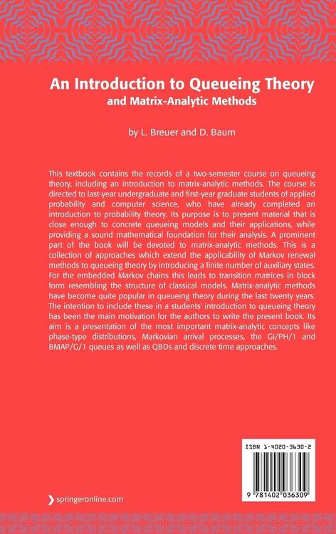 Produktbild: An Introduction to Queueing Theory
