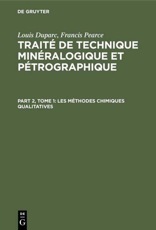 Produktbild: Les m&eacute;thodes chimiques qualitatives