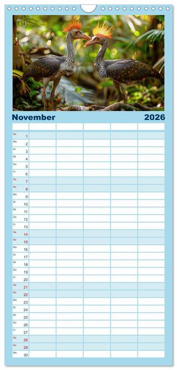Produktbild: Familienplaner 2026 - Reise in die Urzeit mit 5 Spalten (Wandkalender, 21 x 45 cm) CALVENDO