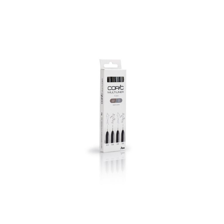 Produktbild: Copic Multiliner-Set verschiedene Graut&ouml;ne 0.3mm/0.5mm 4 St&uuml;ck
