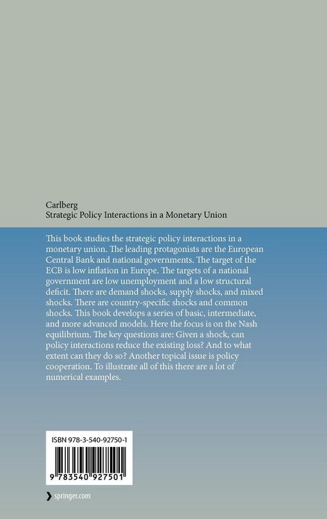 Produktbild: Strategic Policy Interactions in a Monetary Union