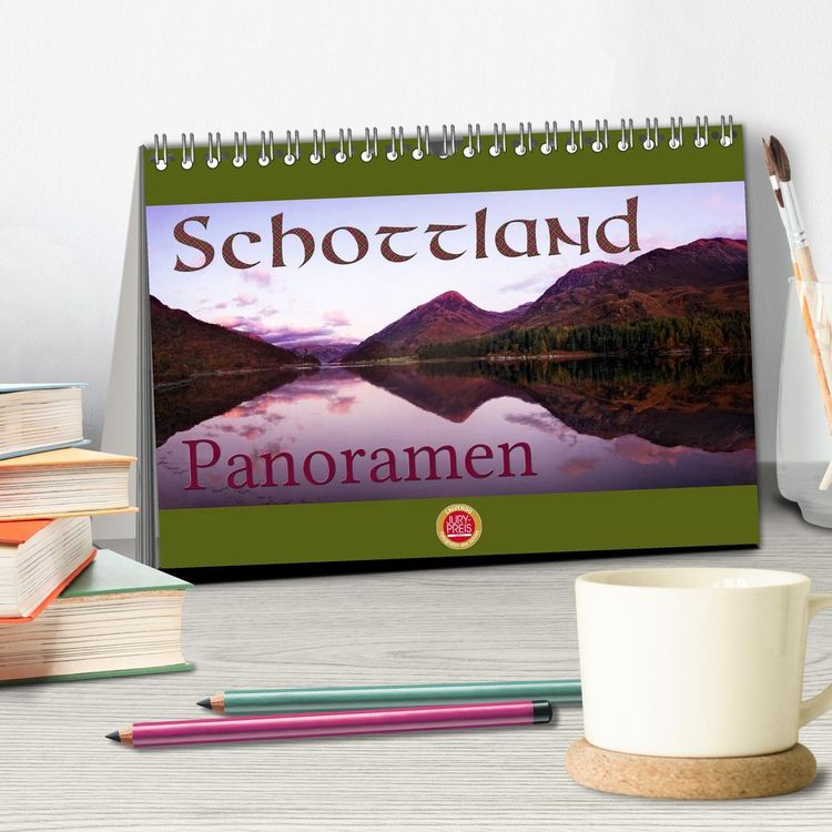 Produktbild: Schottland Panoramen (Tischkalender 2026 DIN A5 quer), CALVENDO Monatskalender