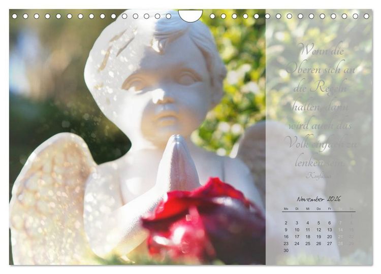 Produktbild: Engel - Tr&auml;ume und Zitate (Wandkalender 2026 DIN A4 quer), CALVENDO Monatskalender