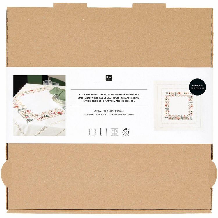 Produktbild: Stickpackung Gez&auml;hlter Kreuzstich, Decke Weihnachtsmarkt