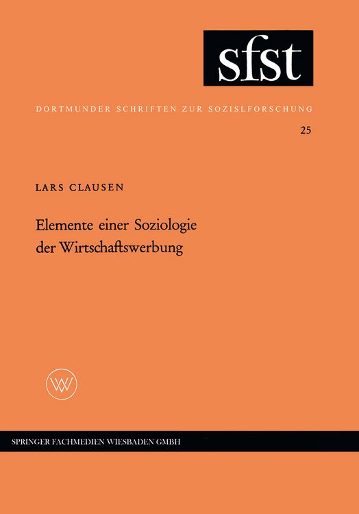 Produktbild: Elemente einer Soziologie der Wirtschaftswerbung