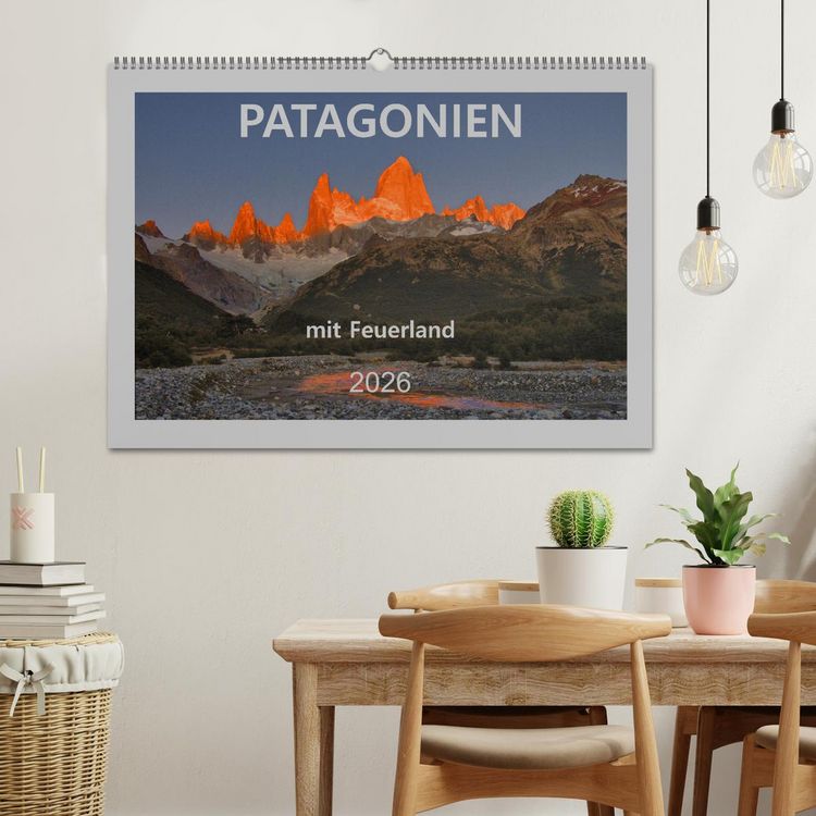 Produktbild: Patagonien mit Feuerland (Wandkalender 2026 DIN A2 quer), CALVENDO Monatskalender