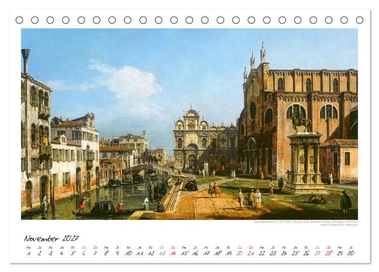 Produktbild: Venedig - Gem&auml;lde aus drei Jahrhunderten. Kunstkalender (Tischkalender 2027 DIN A5 quer), CALVENDO Monatskalender