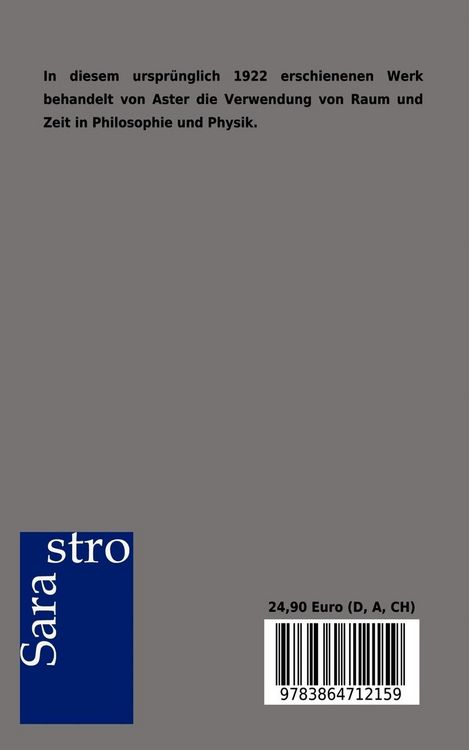 Produktbild: Raum und Zeit in der Geschichte der Philosophie und Physik