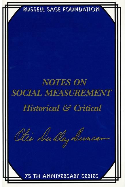 Produktbild: Notes on Social Measurement