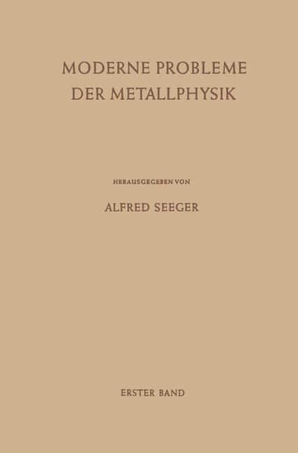 Produktbild: Moderne Probleme der Metallphysik